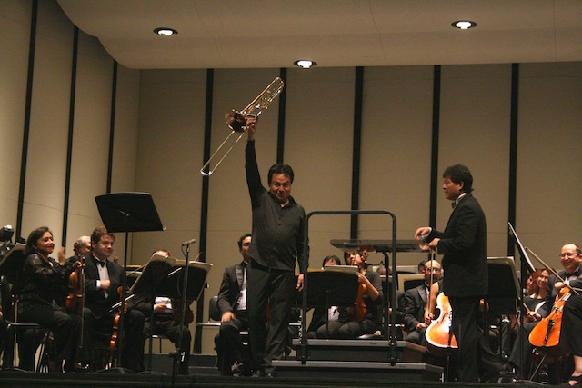 Faustino Díaz, trombonista oaxaqueño. Cortesía